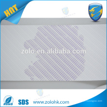Water indicate fragile eggshell sticker destrucible sticker with watermarks for double security sticker